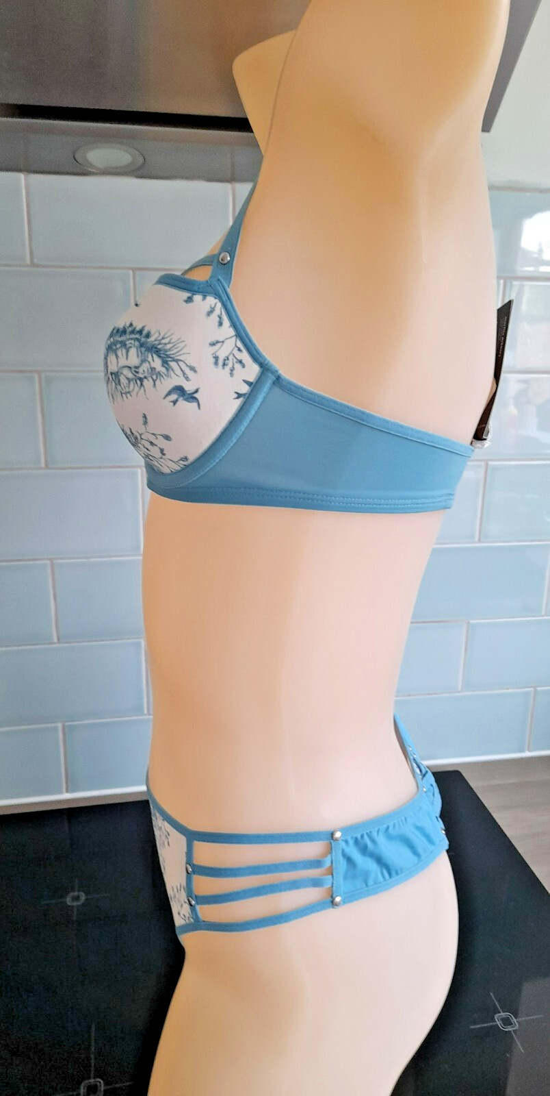 Marlies Dekkers Blue/White CHINA 102348 String Sided Thong XL