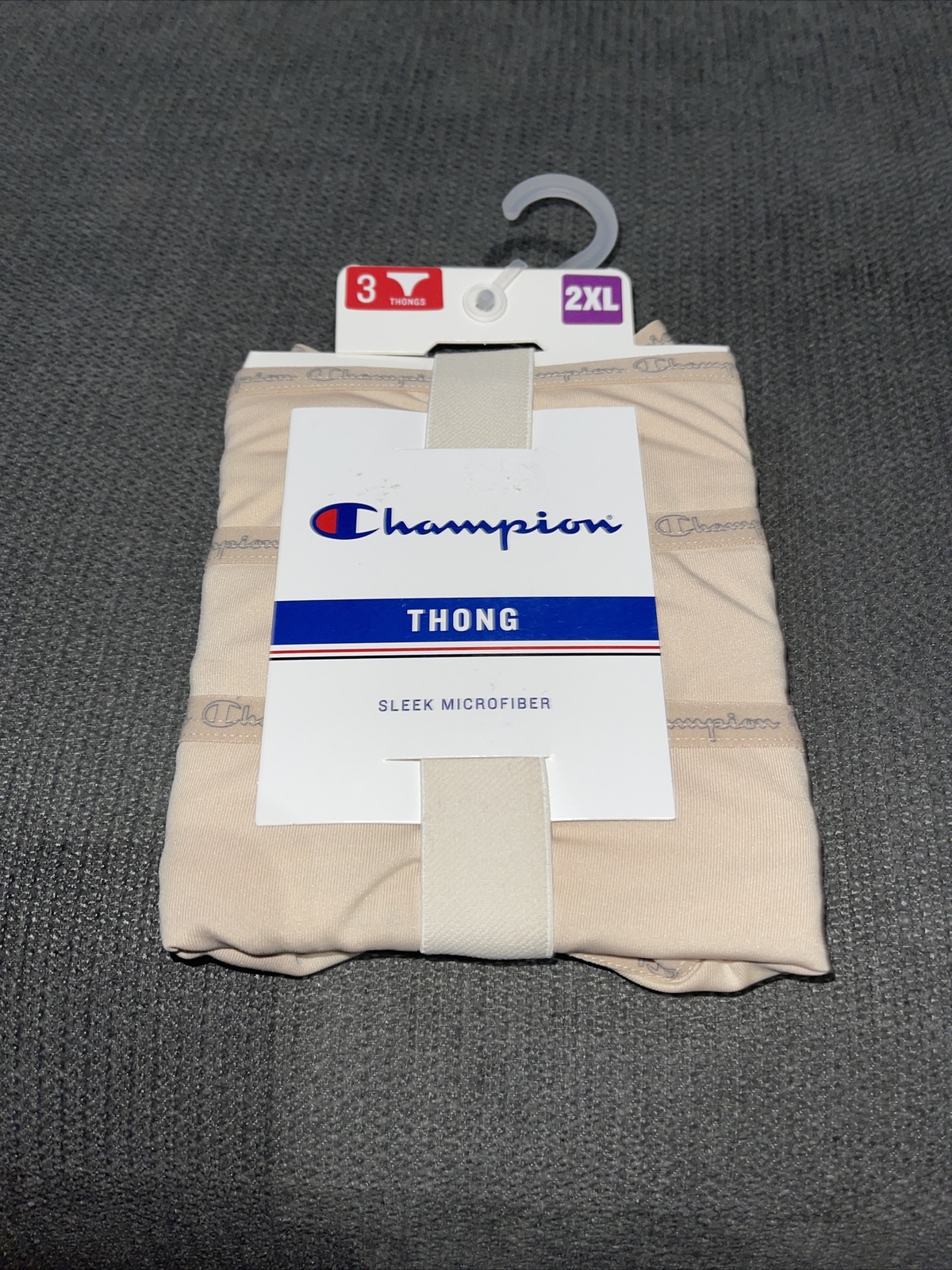 champion thong 3 pack sleek microfiber