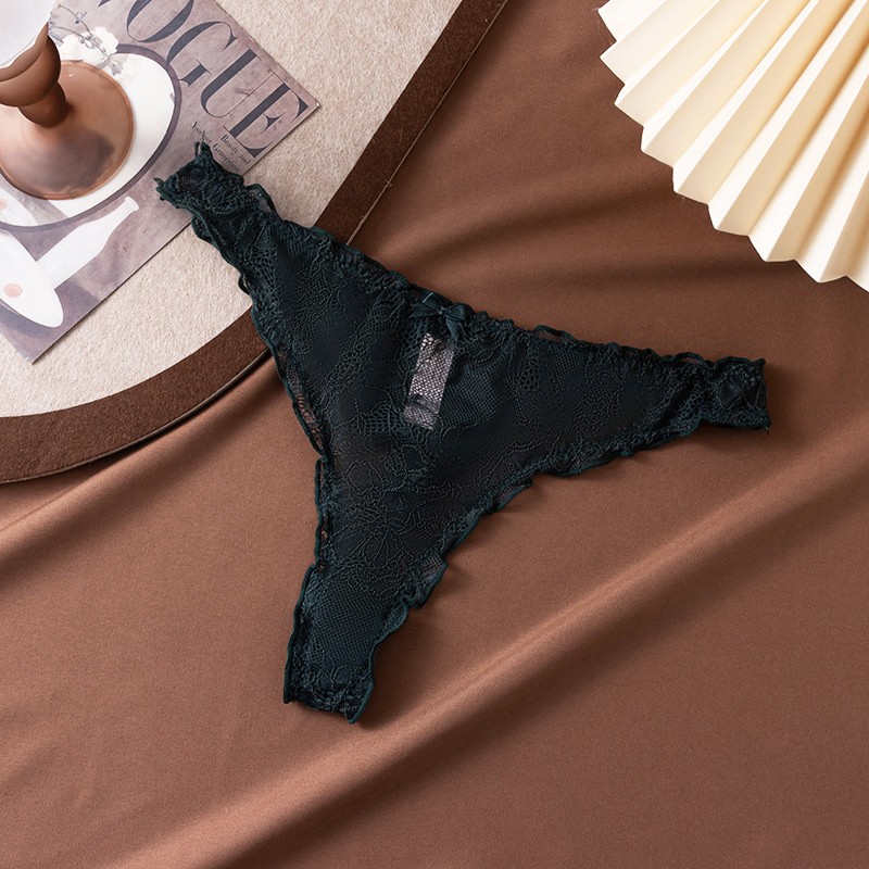 5 Pack Lot Sexy Womens See Through Lace Sheer Panties Thongs Briefs Underwear