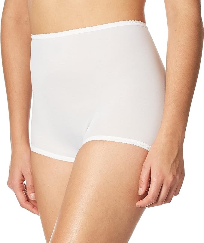 BALI Skimp Skamp Nylon/Spandex Full-Cut White Brief Size 7/Large