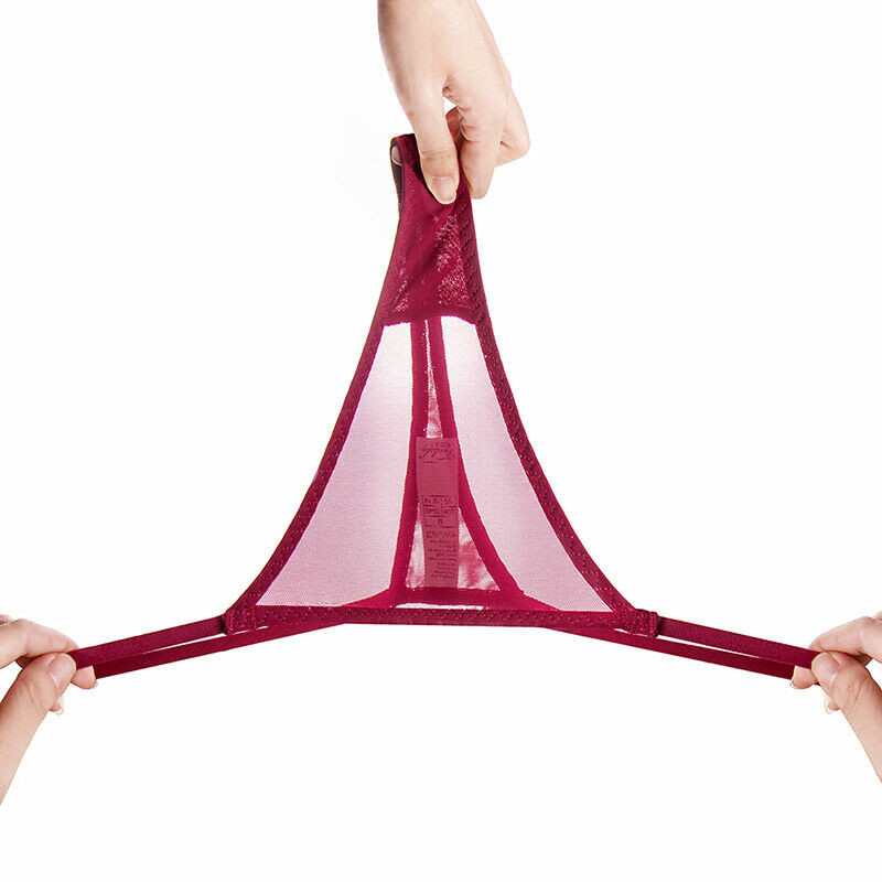 Sheer Mesh Bikini Panties 3 Pack Sexy See-through Low Rise Thongs
