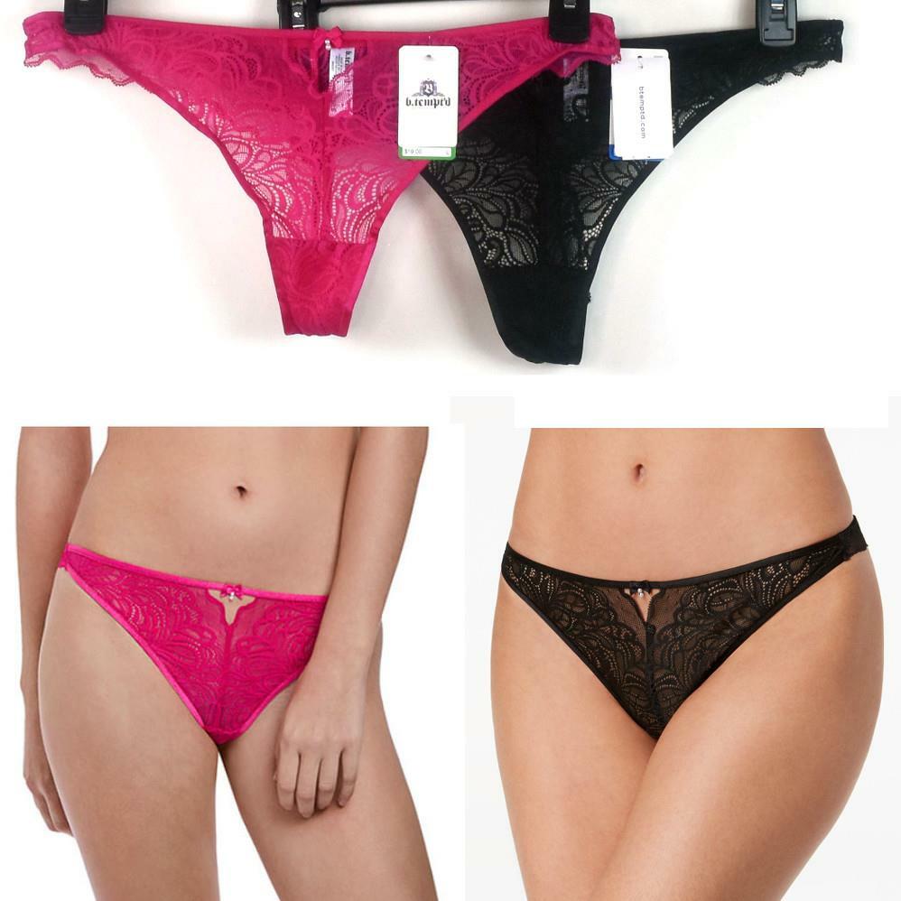 B.tempt’d Undisclosed Keyhole Lace Thong Choose Size & Color New 942257