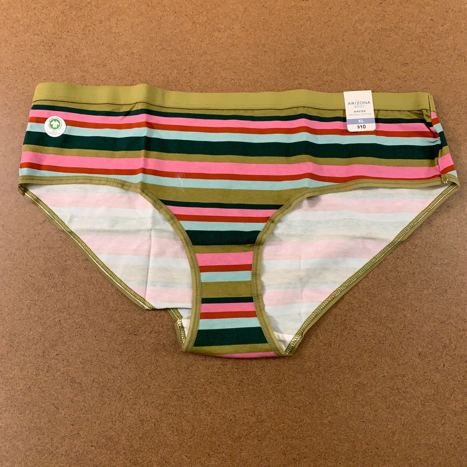 Arizona Body Womens Size XL Multi-Color Cheeky Hipster Panty 3 Pack NWT