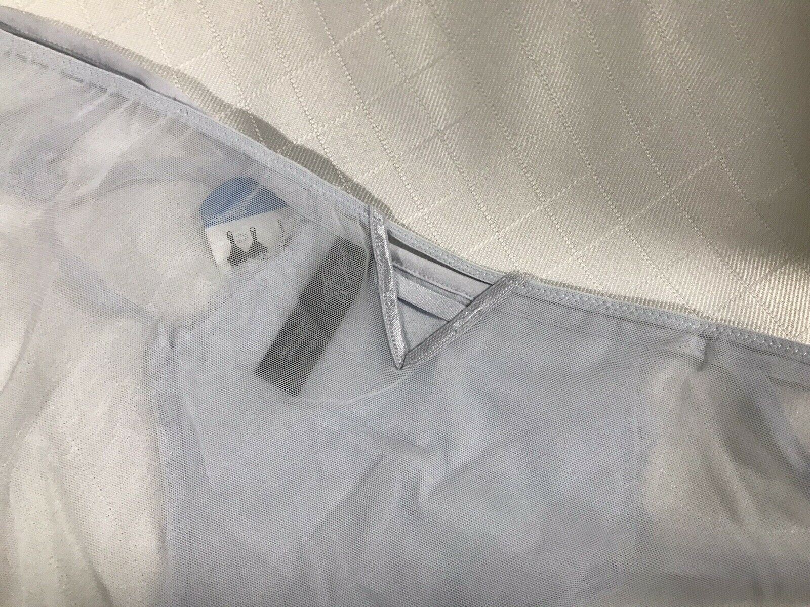Womens Size XXXL/10 Panties Bikini Ice Blue Sheer Rear Lace Panel 1) panty