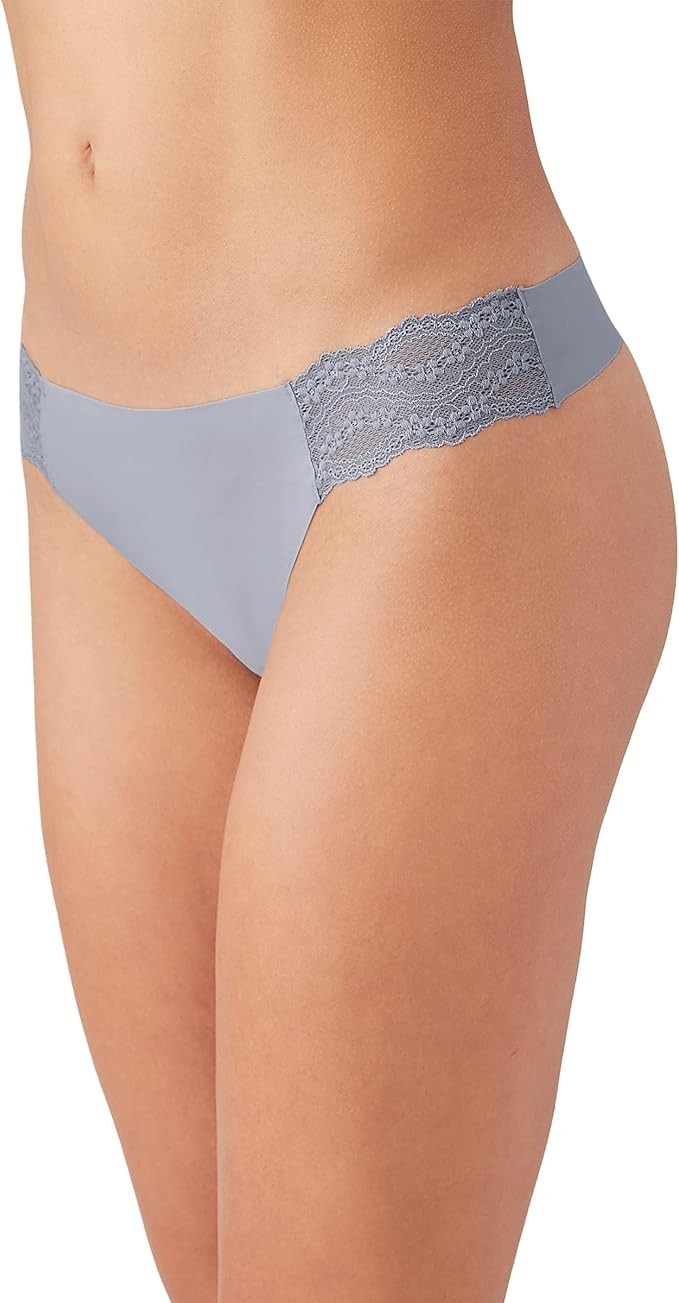 B.tempt’d by Wacoal L34525 Women’s Lilac Grey B.bare Thong Panty Size L/14