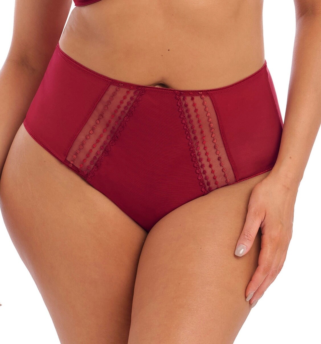 Elomi Matilda Full Brief Crimson Red Size XL 16 18 High Waist Knickers 8906 New