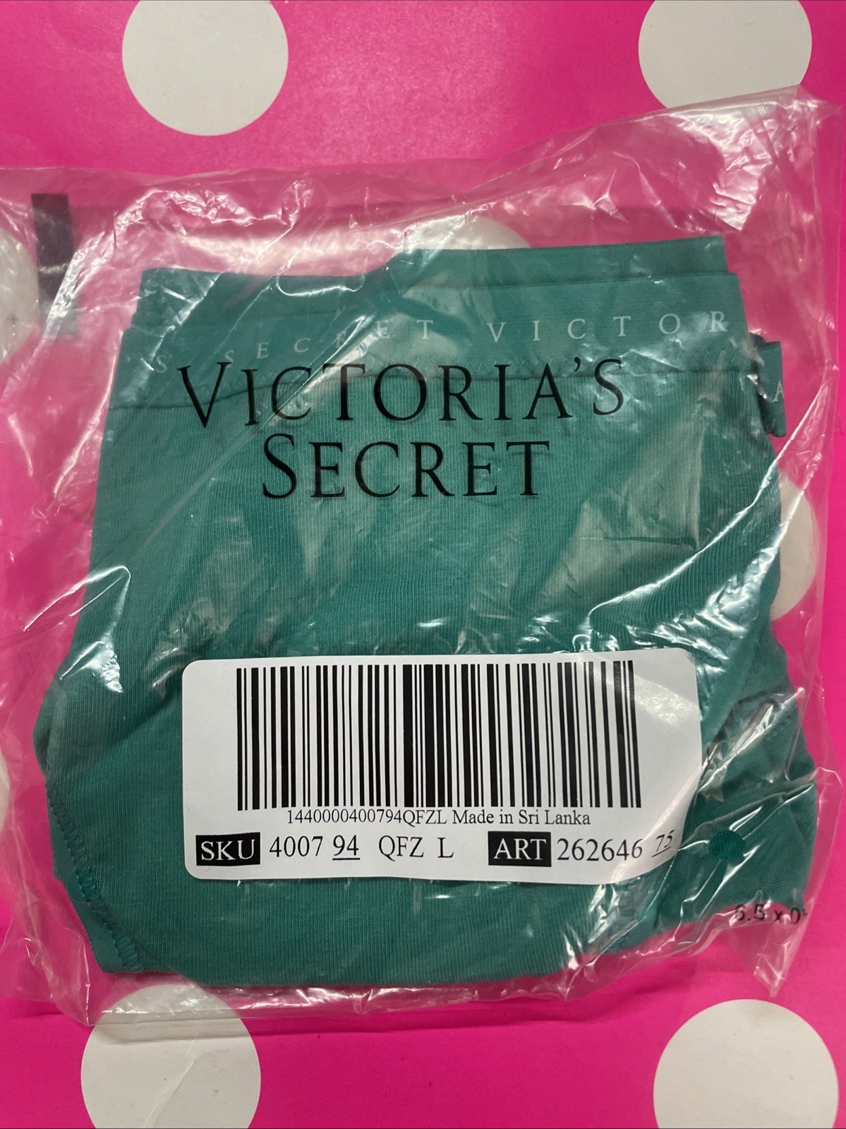 NEW 2021 Victoria’s Secret Signature Cotton String Bikini Panties L Solid Teal