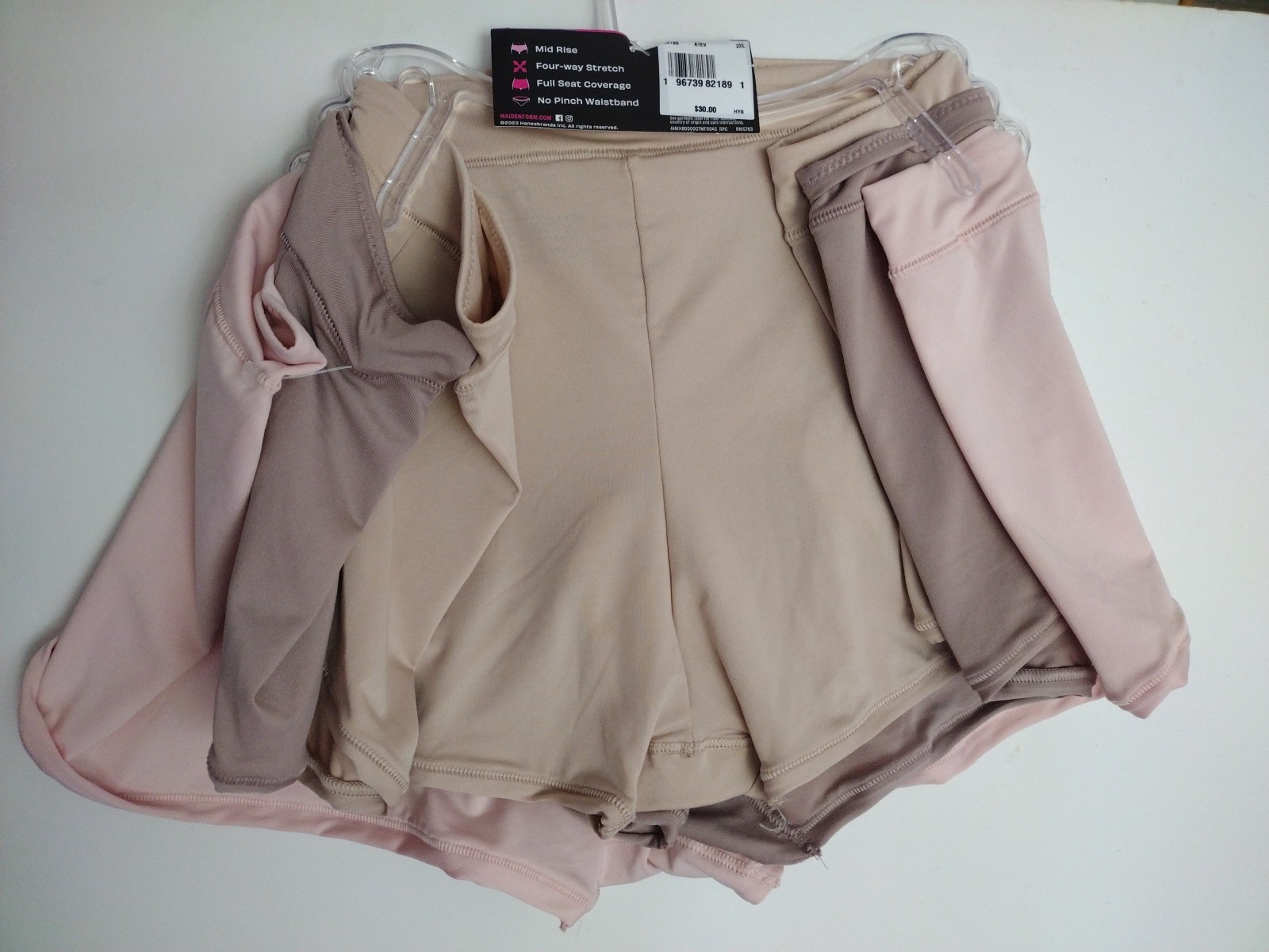 NEW 3 Pack Maidenform Everyday Luxe BoyShorts Panties 2XL/9 Multi-Color DM3TBS