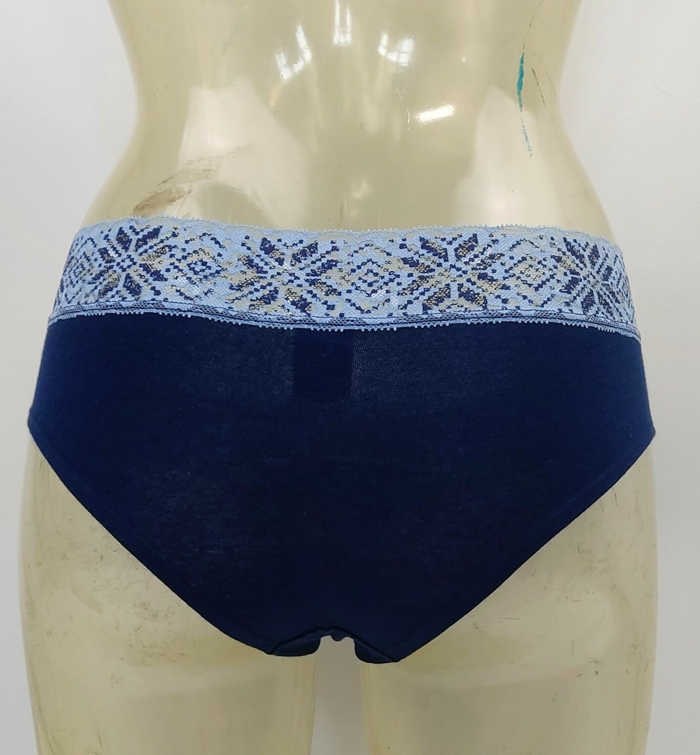 La Senza Navy Contrast Lace Trim Hiphugger Knickers/Briefs – Sizes S to XL