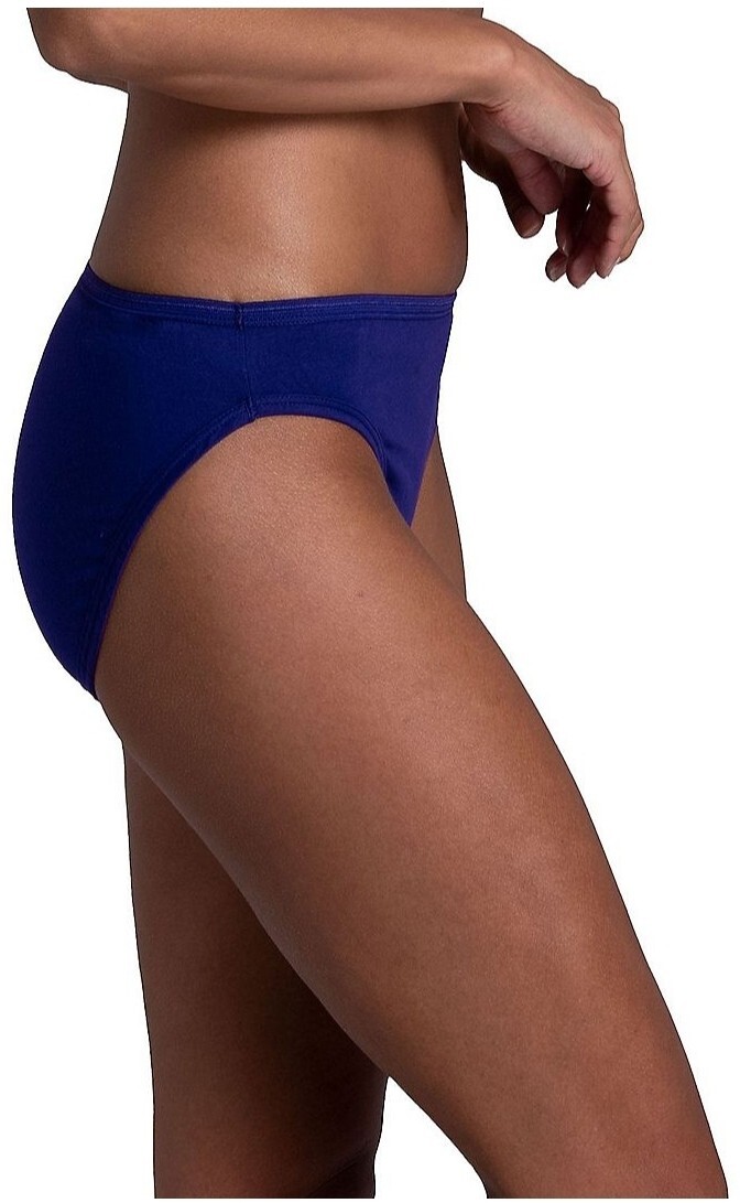 SZ 8 Fruit of the Loom SIGNATURE BIKINIS Lilac / Navy Assmt 6PK 100% Cotton+Gift
