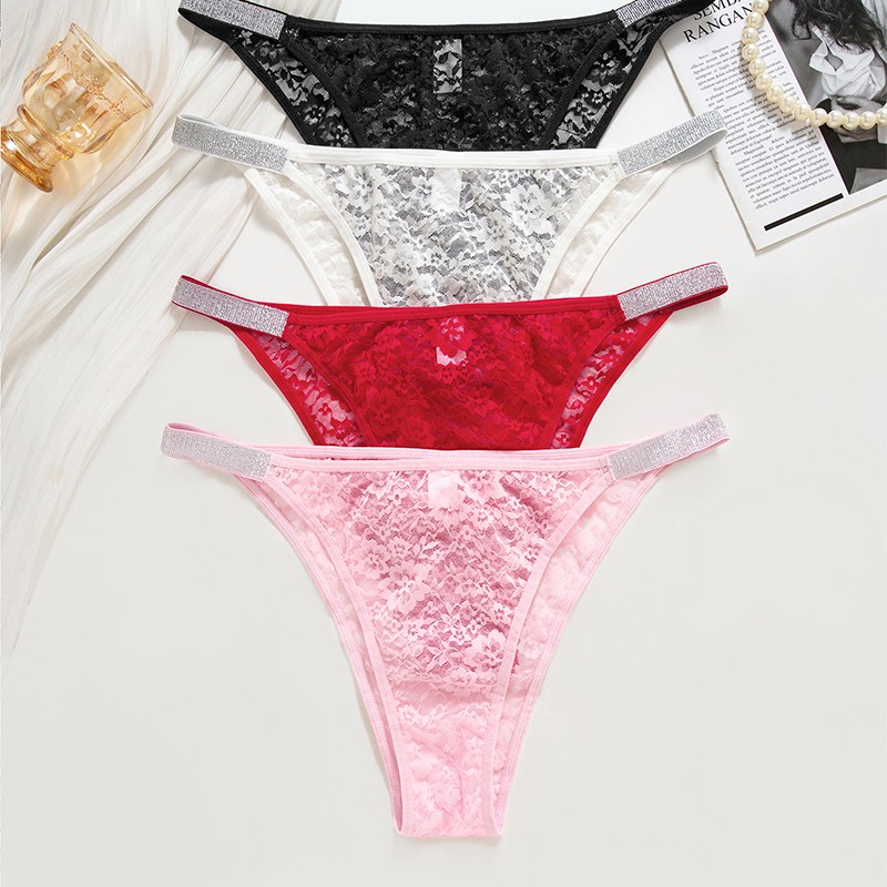 4 Pack Lot Sexy Women’s Lace Panties Briefs Lingeries French Ladies Underwear