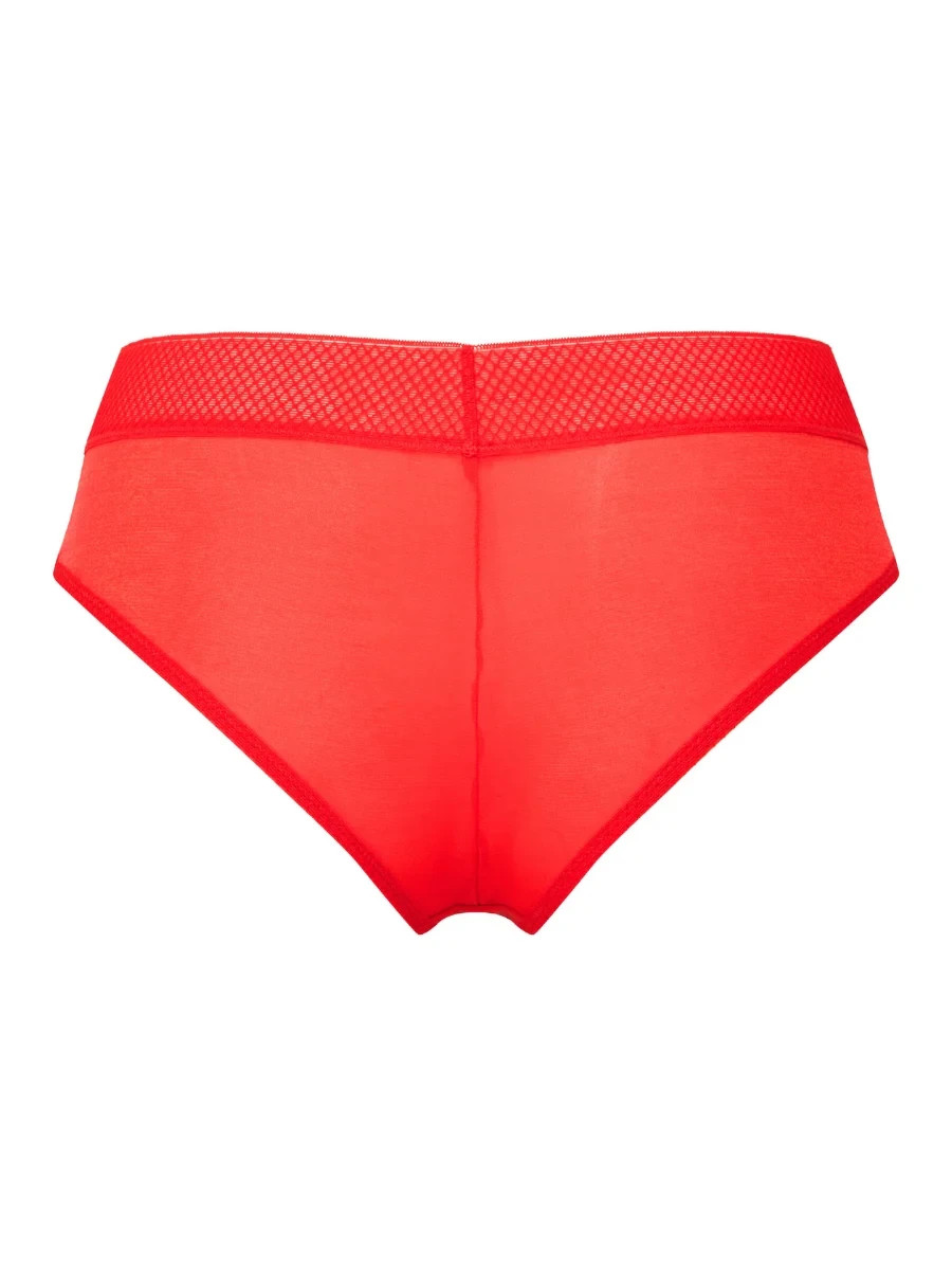 Gossard Glossies Cheeky Shorts in Red Size Small UK 10-12 FREE P&P