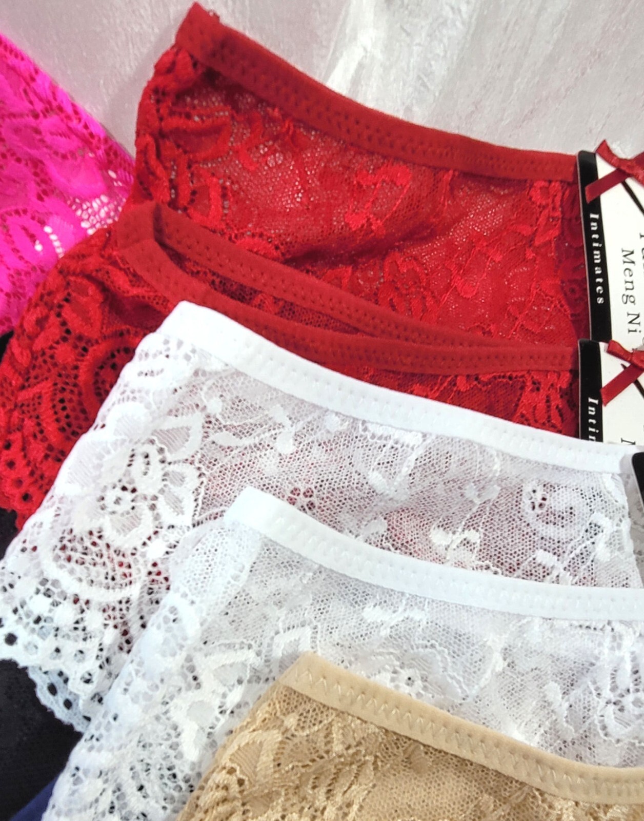 10 Pack Yun Meng Ni Women’s Lace Brief Panties – Size XL (13″ Waist)