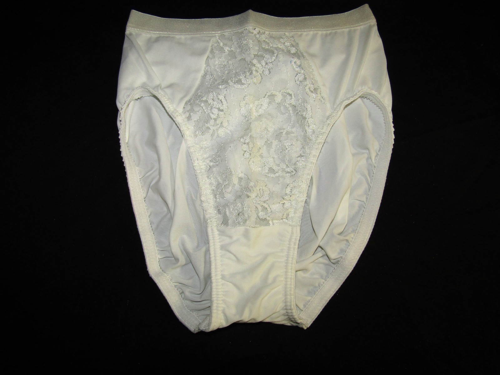 NWOT Vintage Warner’s The end Sz 5 White nylon Sheer lace Bikini panties 55141