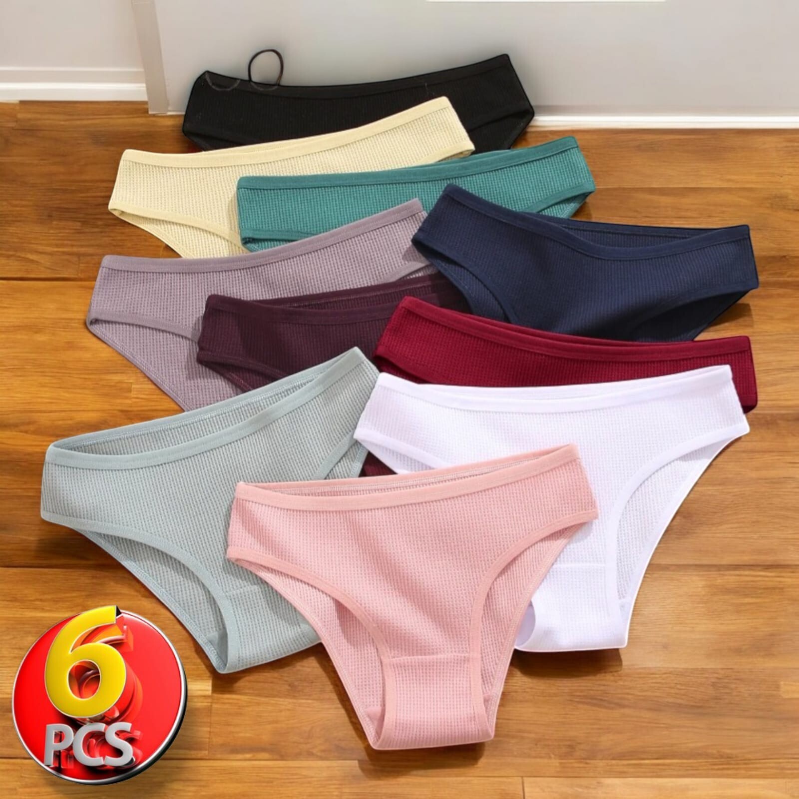Ropa interior para mujer Originals, algodón elástico transpirable, paquete de 6