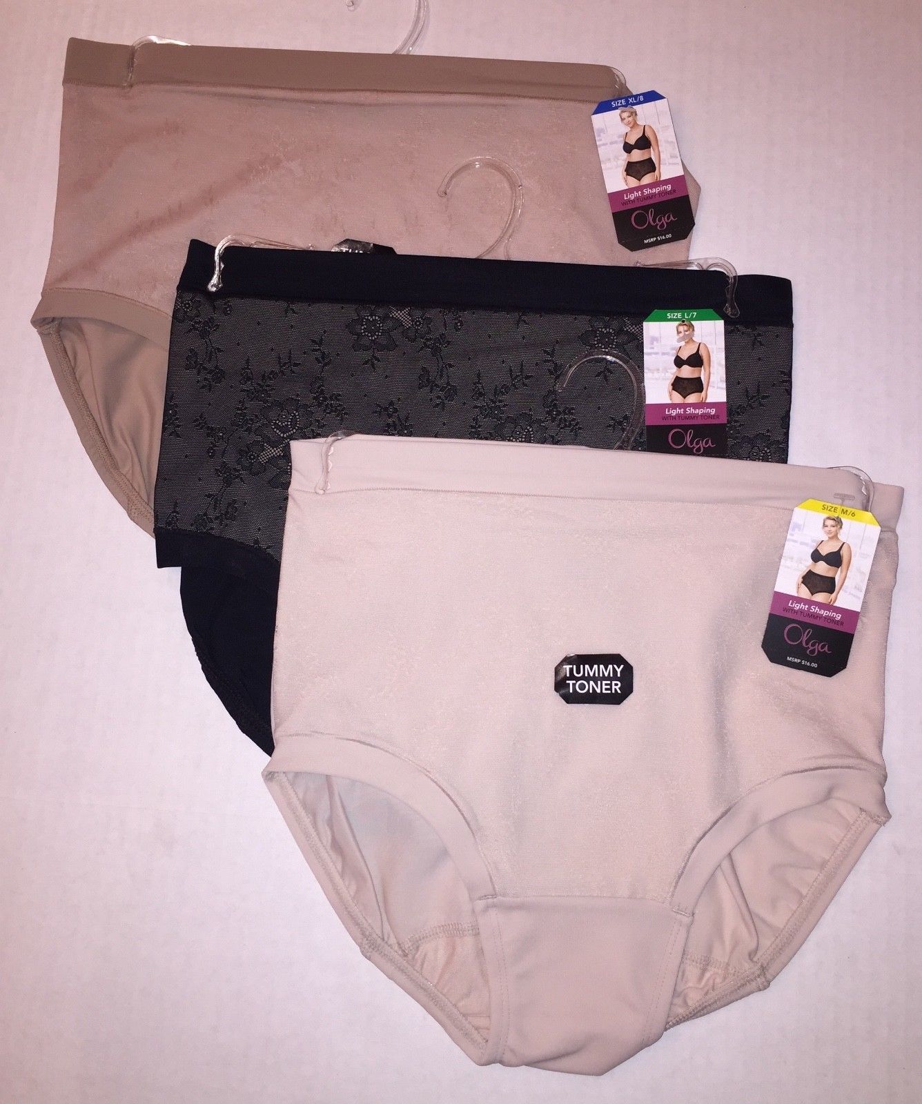 Olga Panties Light Shaping Briefs Lace Tummy Toner Slimming Shapewear GS2961P