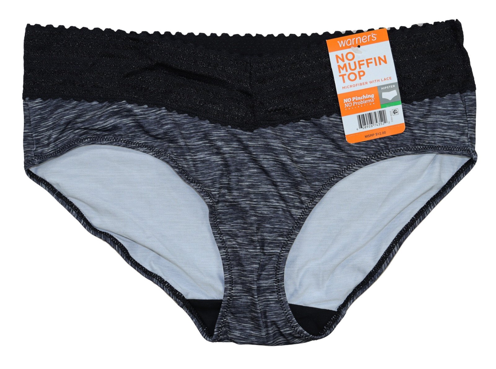 Warner’s No Muffin Top No Pinch Hipster Panty Lace Waist Women’s Underwear NWT