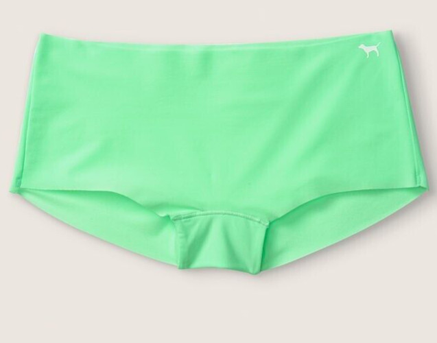 M NEON GLOW MINT NO SHOW Stretch Victorias Secret PINK Boyshort Brief Pantie
