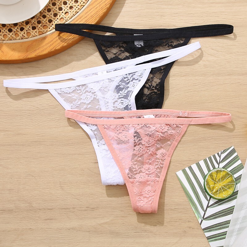 5 Pack Lot Womens Sexy G-String Underwear Lace Panties Thong Low Waist Lingeries