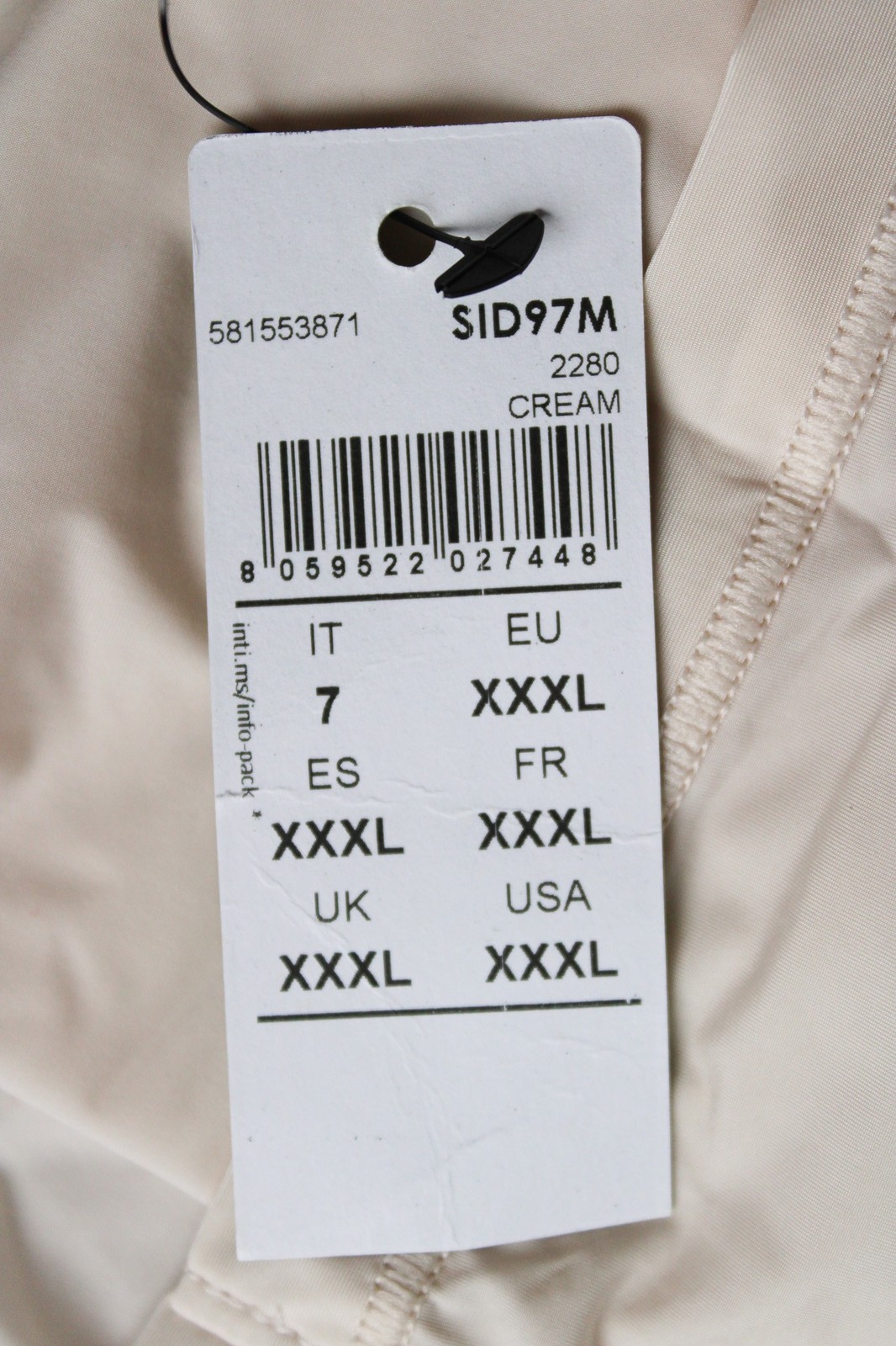 Intimissimi Women’s High Waisted Microfiber Brief Panty ZG3 Natural Size 3XL NWT