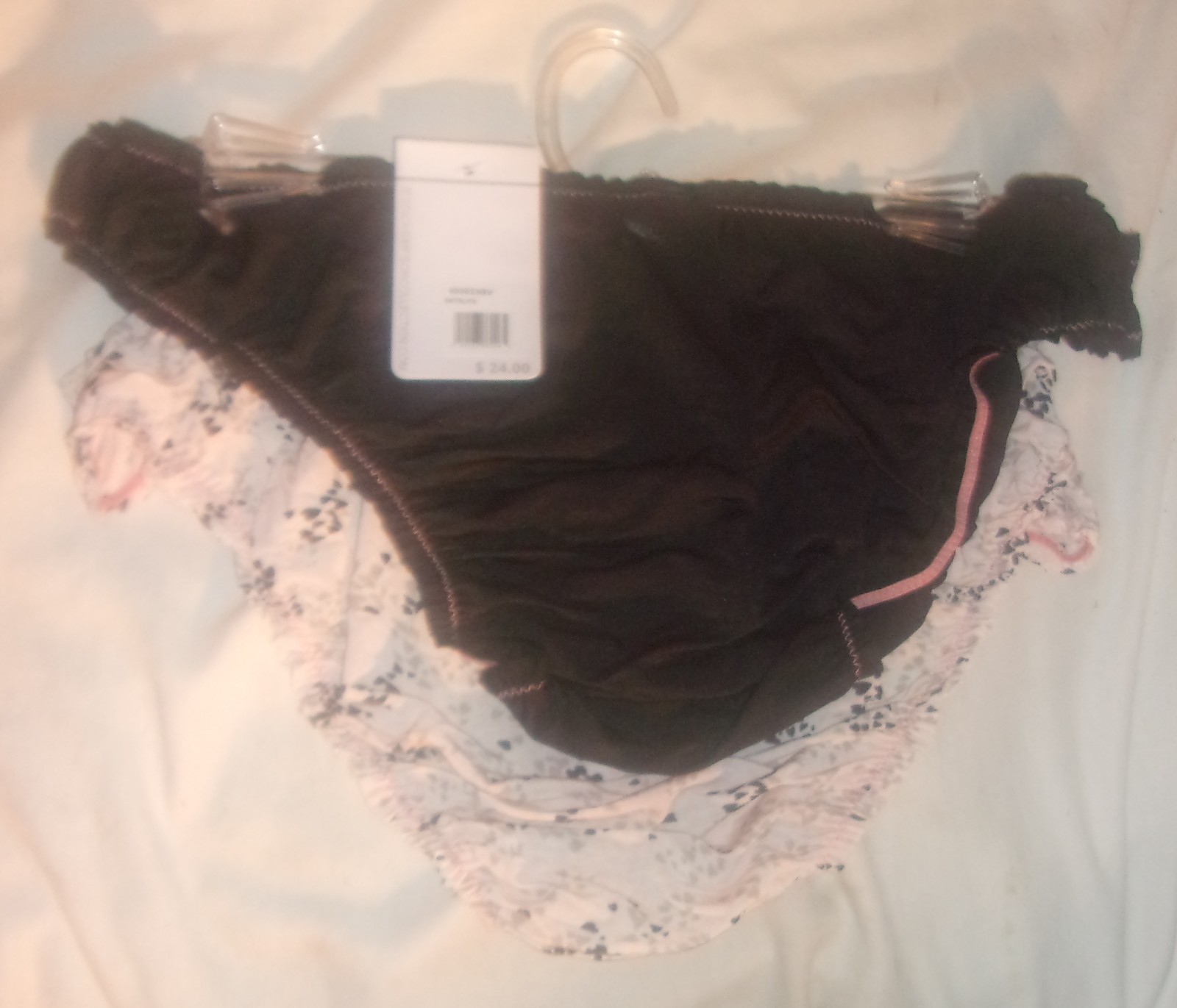 JESSICA SIMPSON PANTIES SIZE LARGE 2 PACK SKIMPY AND SEXY BLACK AND SMALL HEARTS