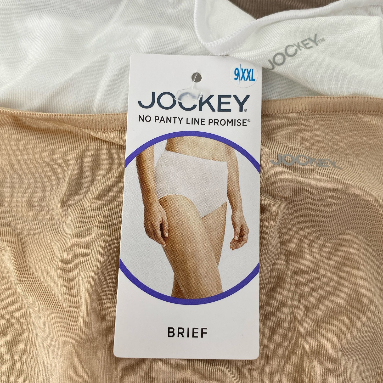 Jockey No Panty Line Promise Brief 3-Pack XXL/9 White/Beige/Taupe