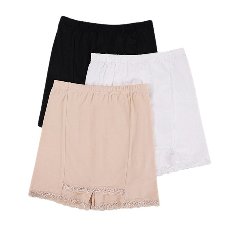 Lady Double Layer Safety Shorts Lingerie Lace Seamless Boyshorts Underwear Thin