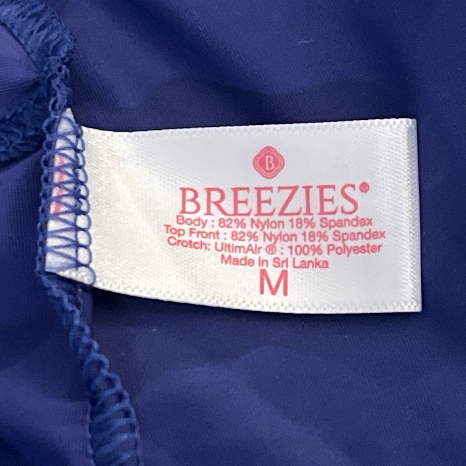 Breezies Women’s Nylon Blend Solid Navy Blue Panties Size M