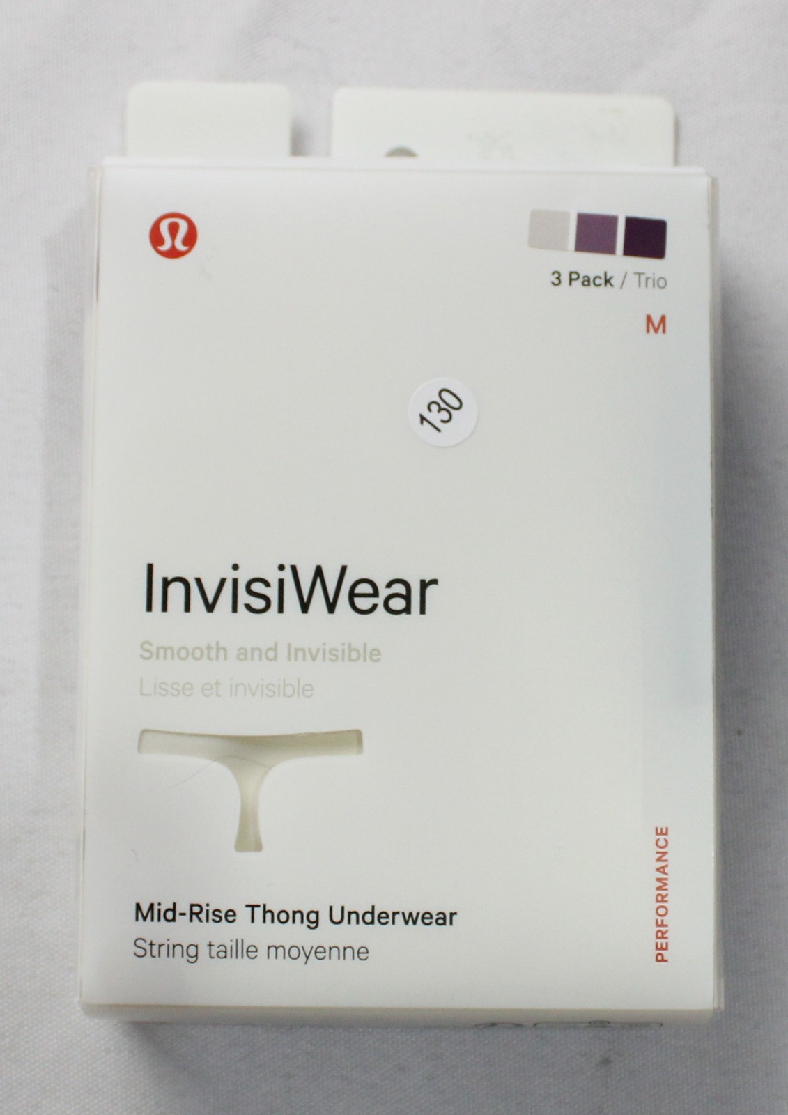 LuluLemon Women’s Invisiwear Mid-Rise Thong 3-Pack DH3 Multicolor Medium NWT