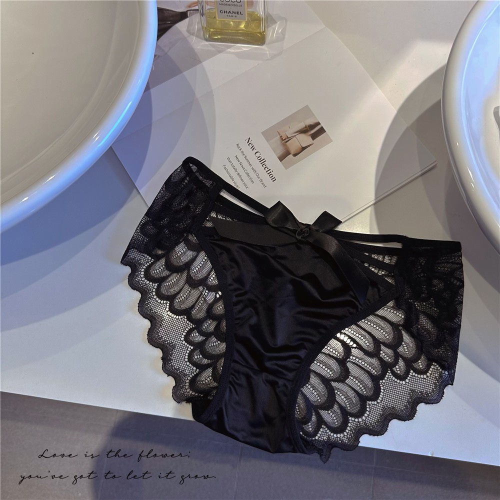 Women Panties Lace Sheer Sexy Briefs Low Rise Breathable Underwear Knickers