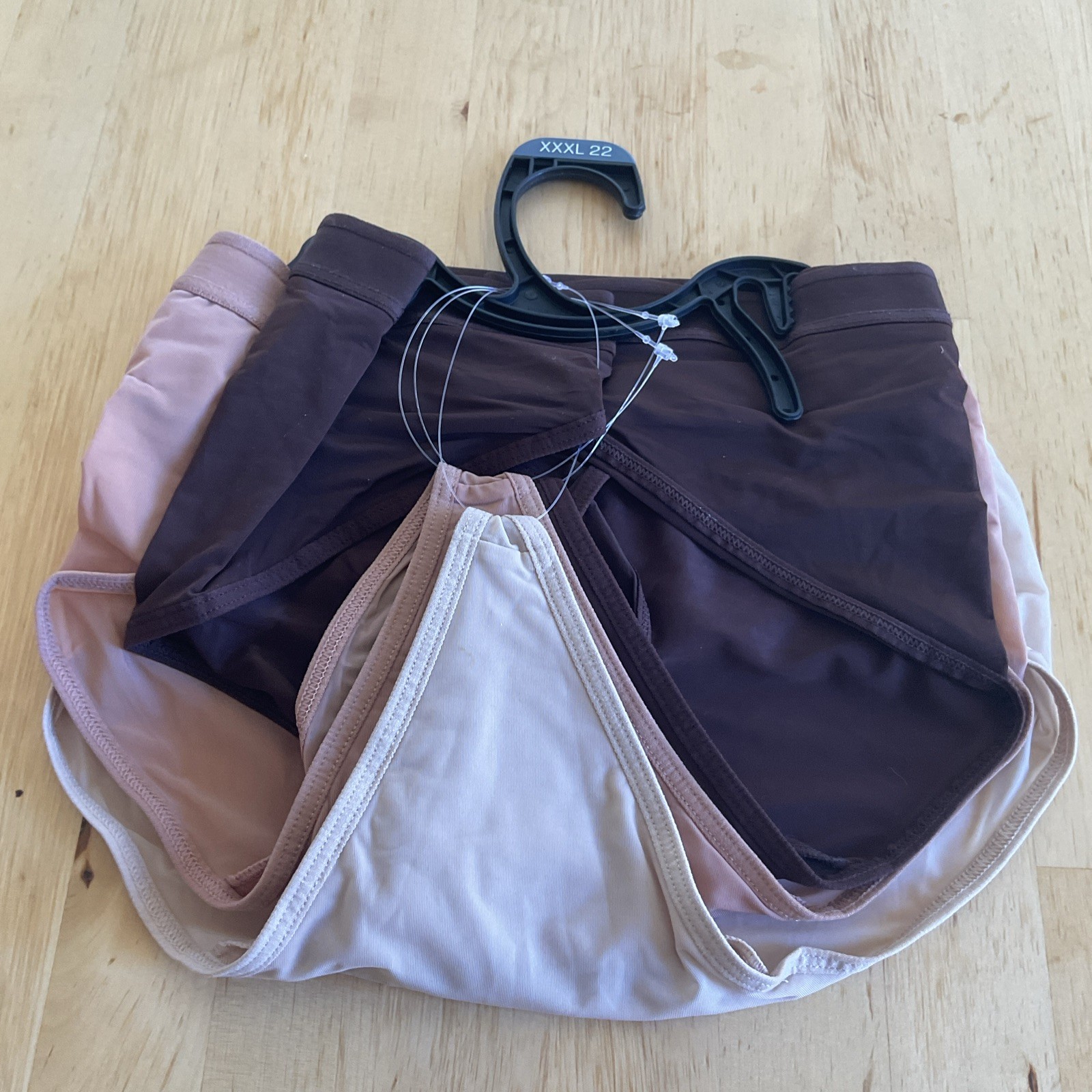 Joyspun 3-Pair Womens String Bikini Underwear Panties Nylon Blend (A) ~ 3XL (22)