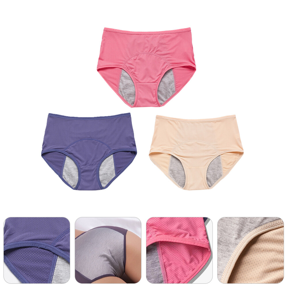 3 Pcs Cotton Underwear Period Panties Women Period Panties Teens