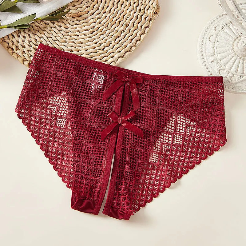 Low Rise Hollow Out Panties Women’s Bow Detail Soft Stretch Comfort Briefs