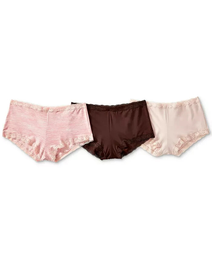 Maidenform Lace Trim Microfiber Boyshort Underwear 40760 DM3760
