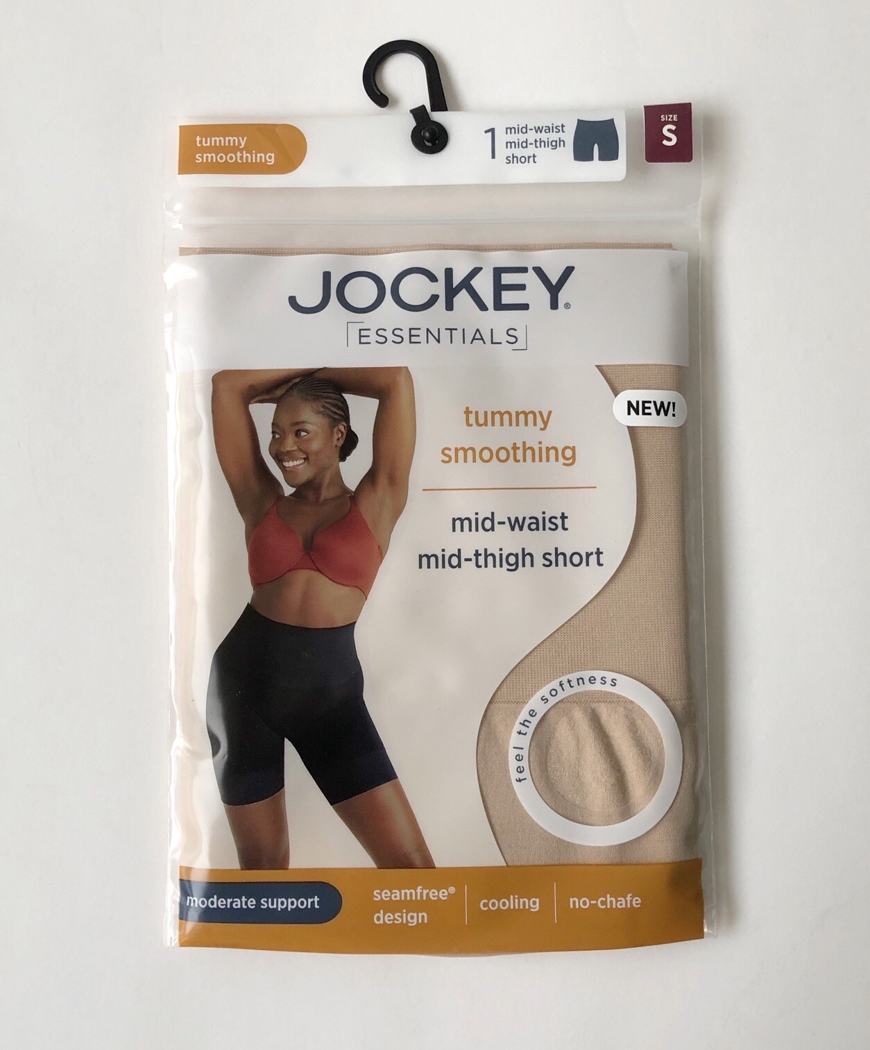 1 JOCKEY ESSENTIALS Mid-Waist Mid-Thigh Tummy Smoothing Cooling Soft Sz Small