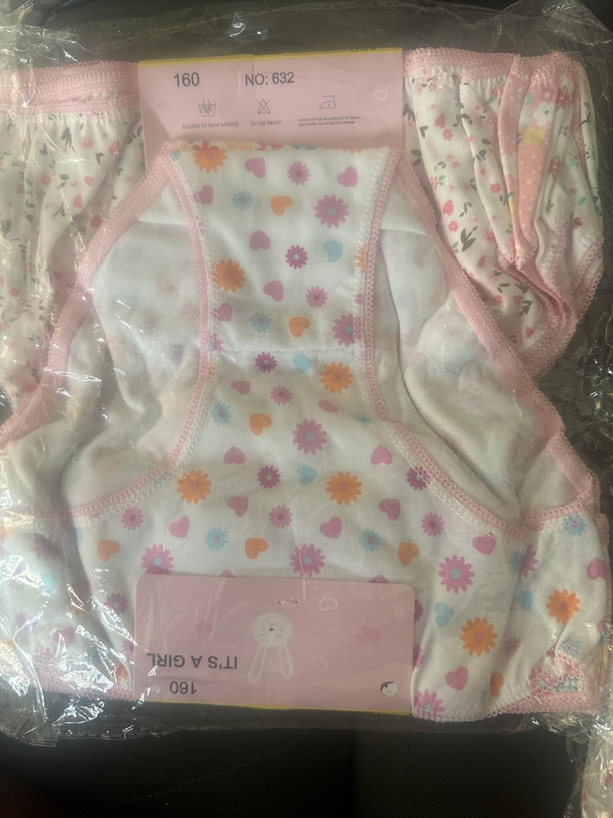12 Pack ,Girls, Cotton panties, Underwear, all size Soft, Breathable Floral,New