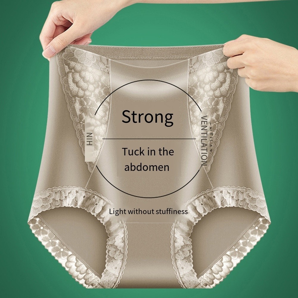 High Waist Satin Lace Boxer Briefs for Women Lightweight Breathable Style
