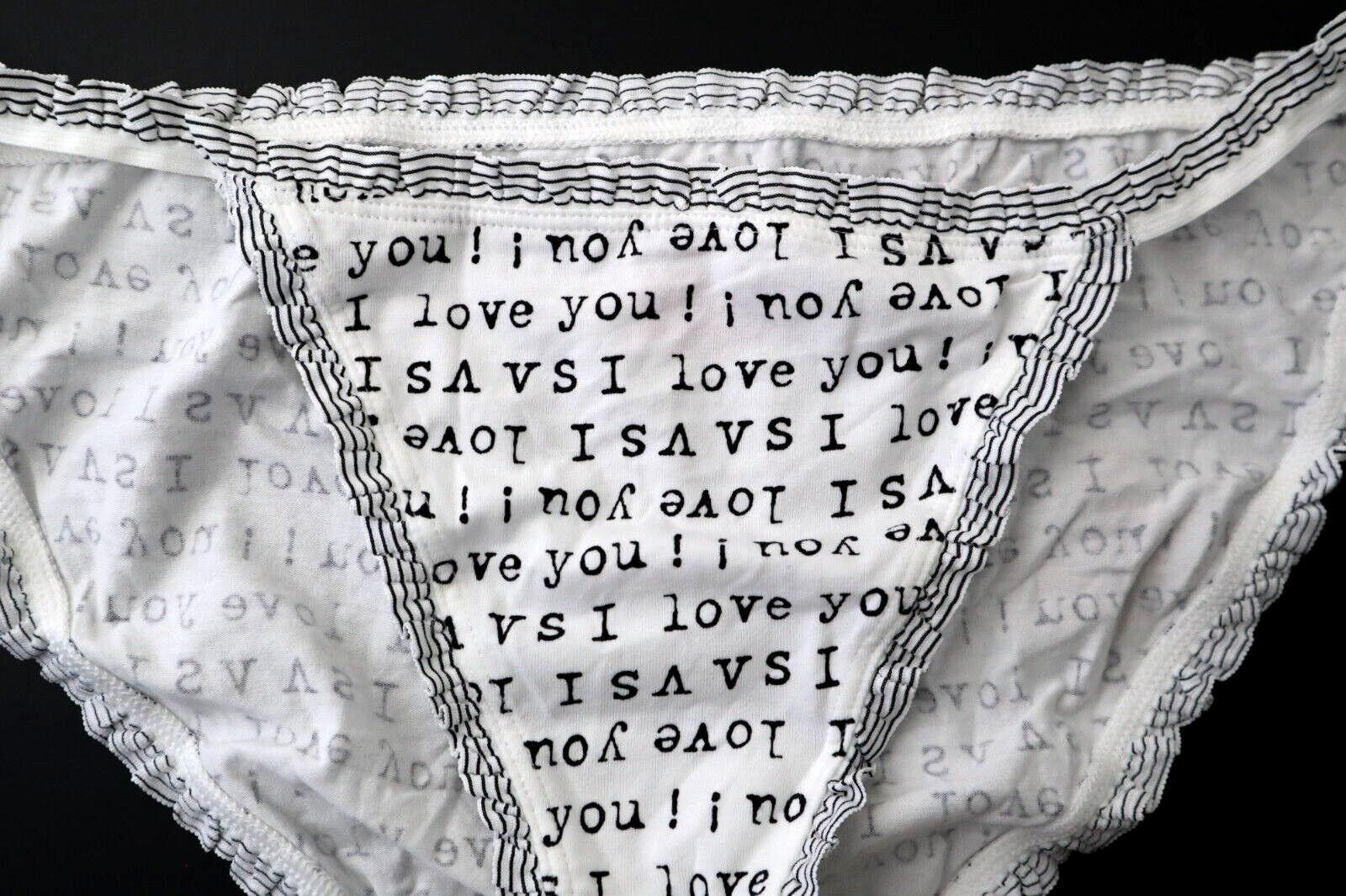 NEW Victoria’s Secret VTG Cotton Lingerie Ruffle String Bikini Panty XL X-LARGE