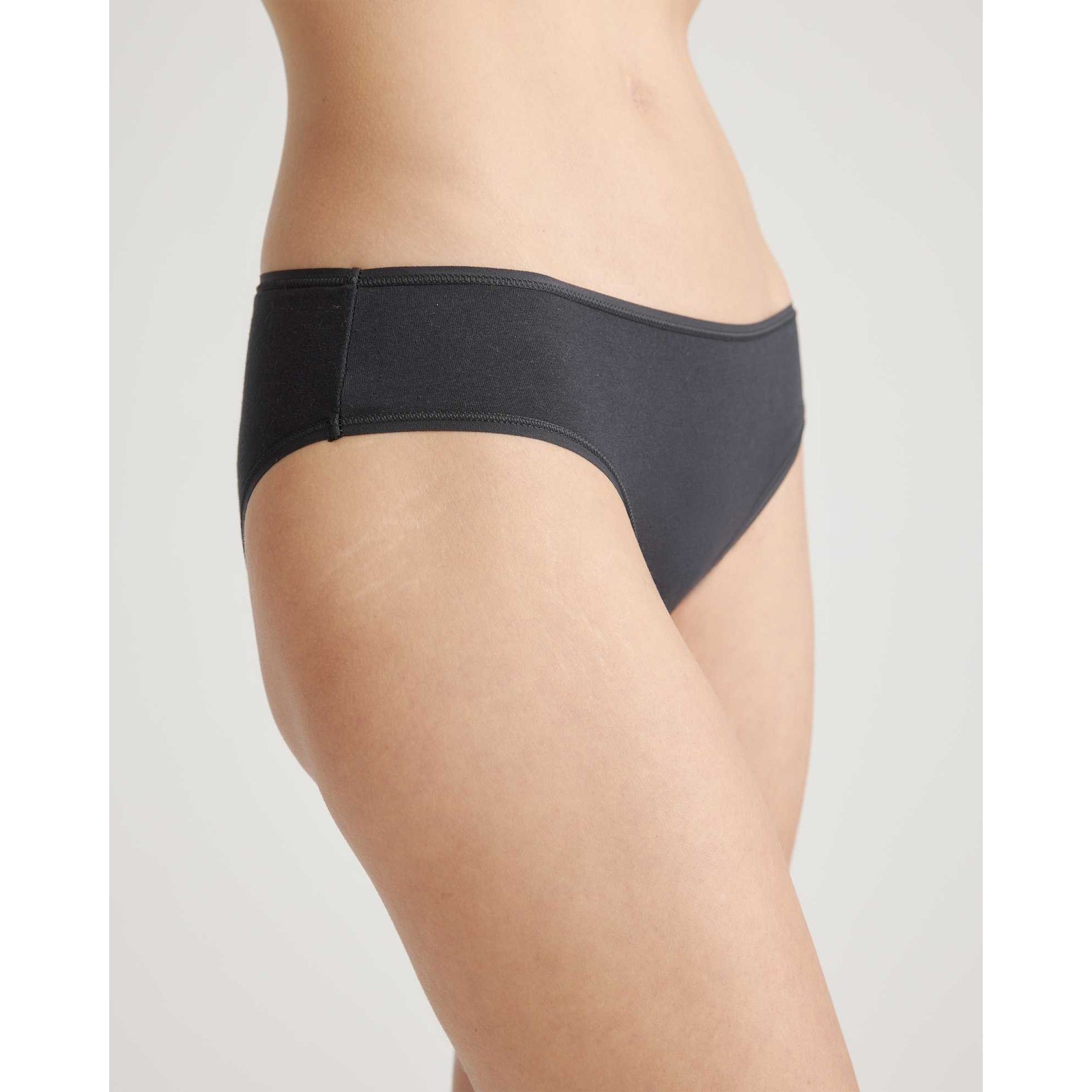 Quince Organic Cotton Hipster Underwear (6-pack) Black NEW Womens Medium