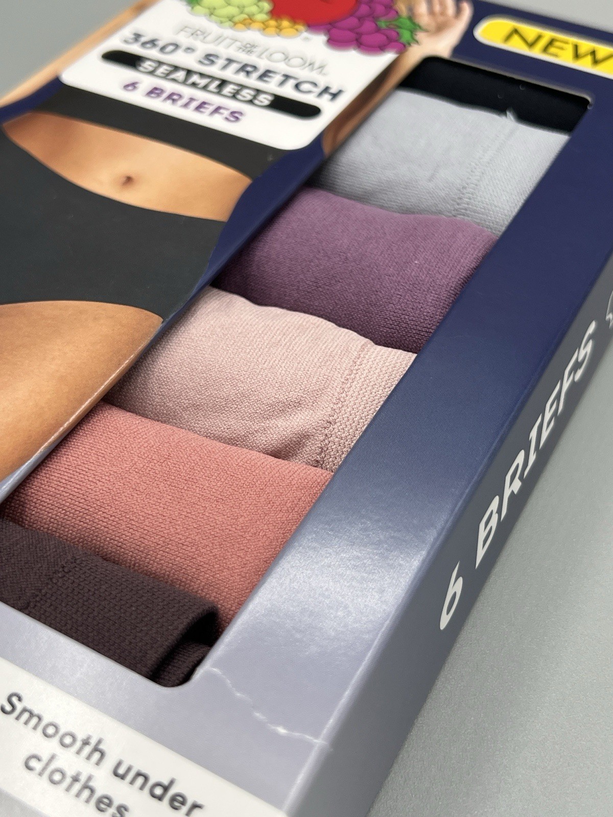 6-Pack FRUIT OF THE LOOM Women’s 6/M Briefs 360 Stretch Seamless • Colors
