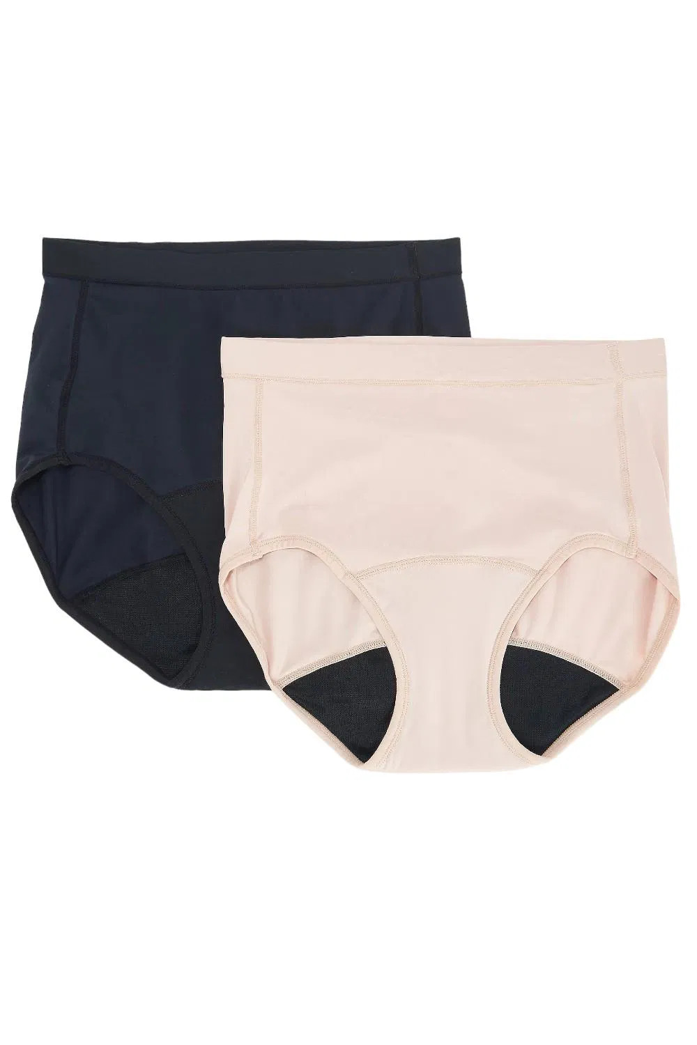 Breezies 2-pack Set Leak Proof Briefs Sunbeige/Black