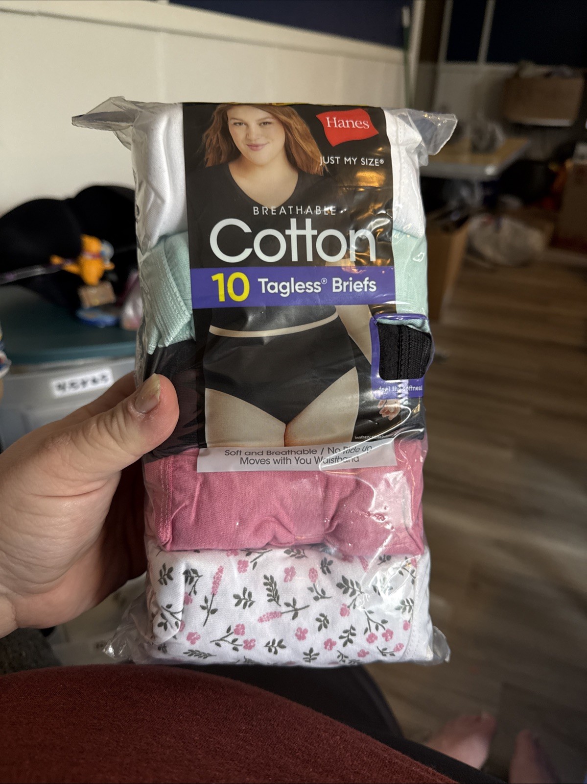 Hanes Breathable Preshrunk Cotton, Valu Pak 10 Tagless Briefs Size 12/4X