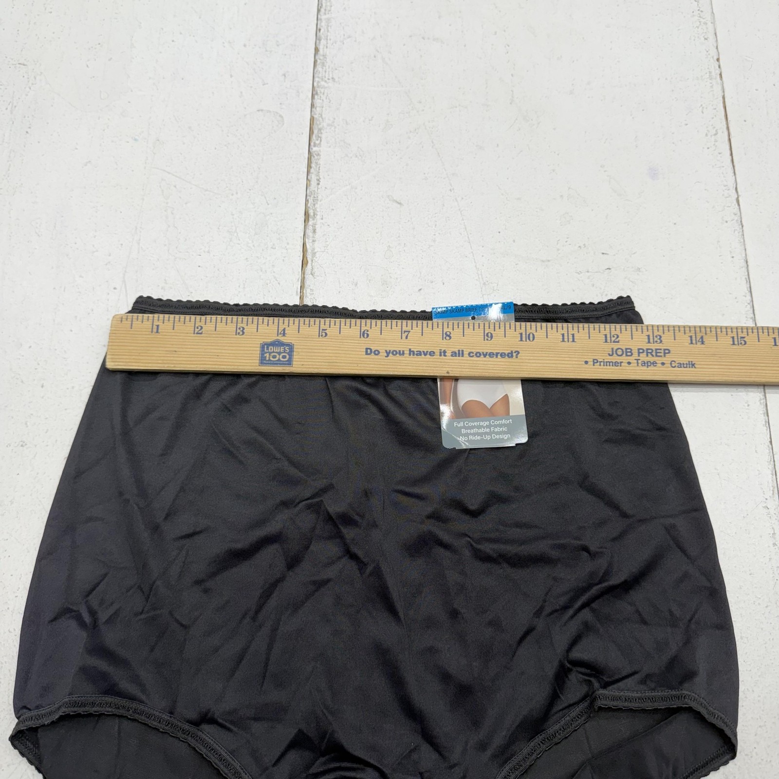 Bali Skimp Skamp Brief Panties Womens 2XL Black Full Coverage Stretch Breathable