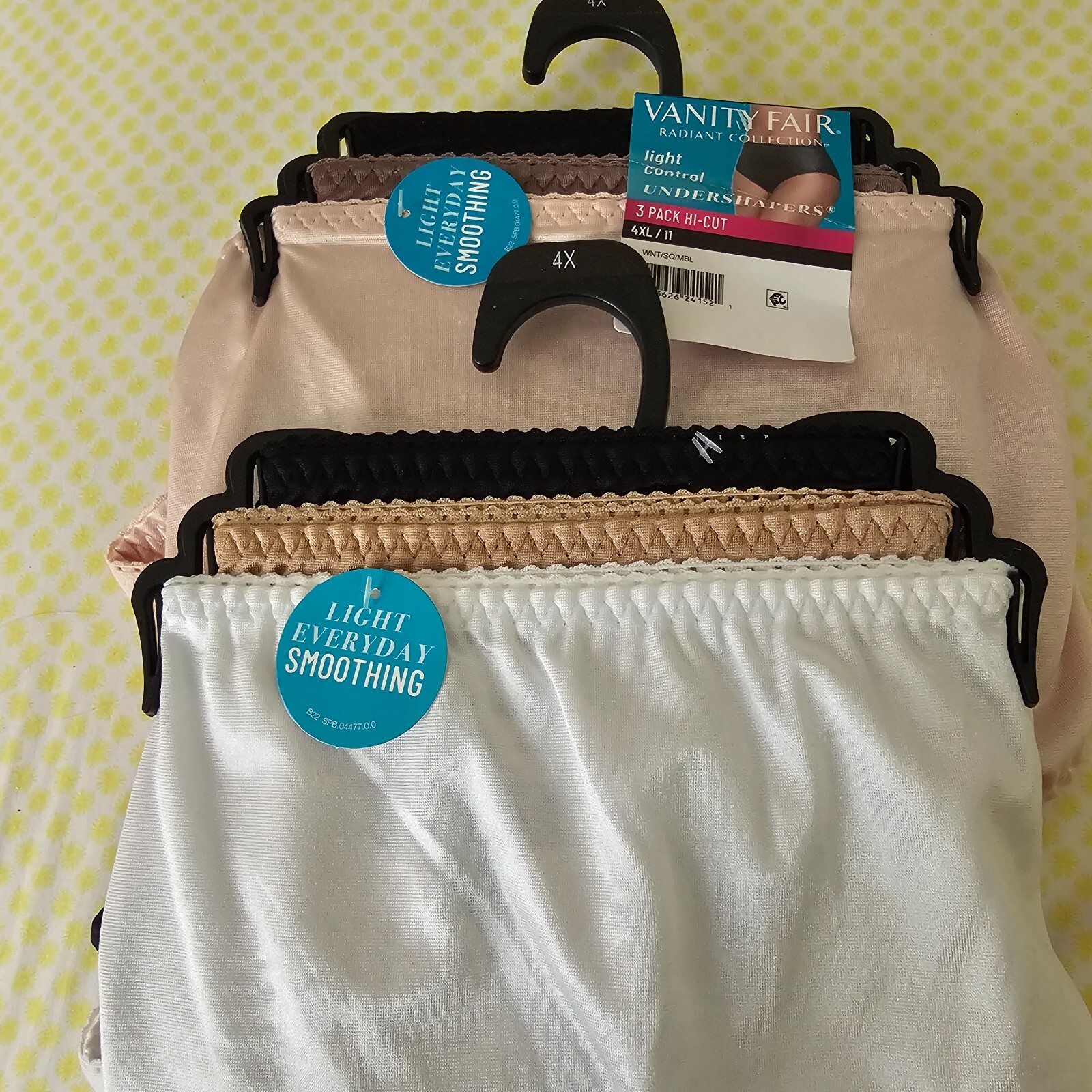 NEW 6 PAIRS VANITY FAIR UNDERWEAR PANTIES WOMENSsize 4x ( 11) HI CUT BRIEF