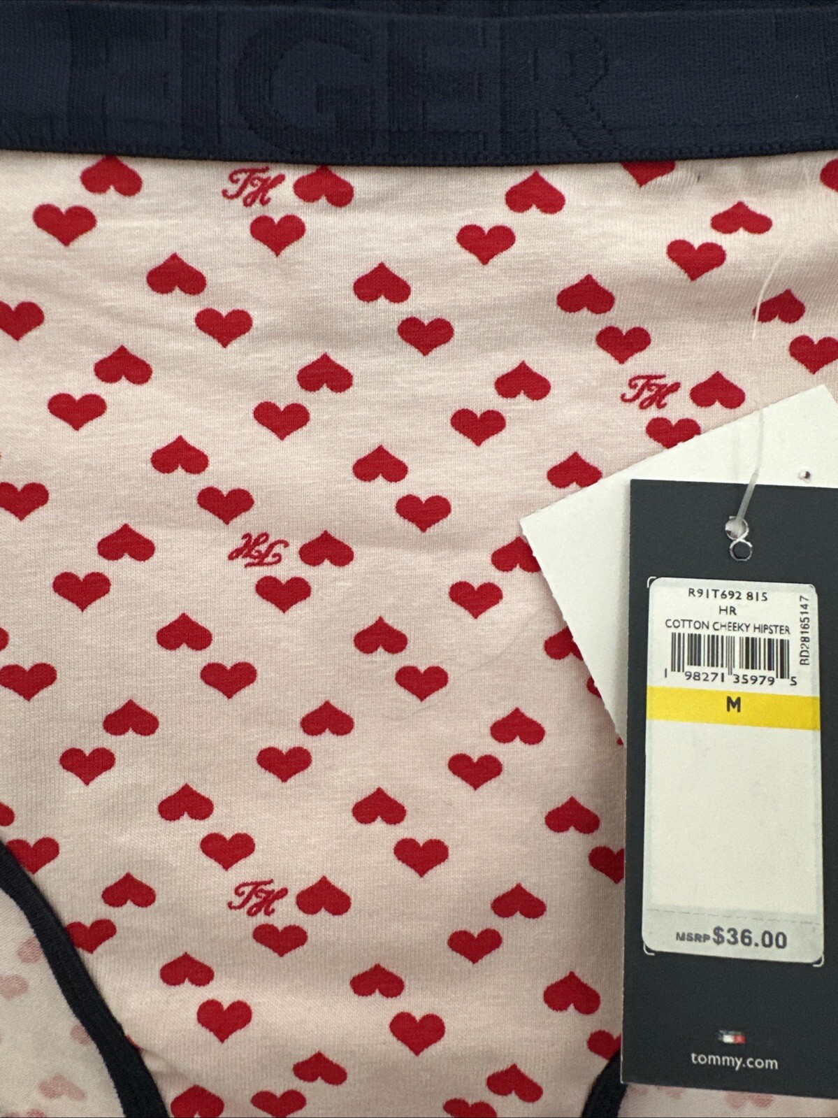 TOMMY HILFIGER UNDERWEAR 3Pc Women Cotton Cheeky Hipster M Size MSRP $36