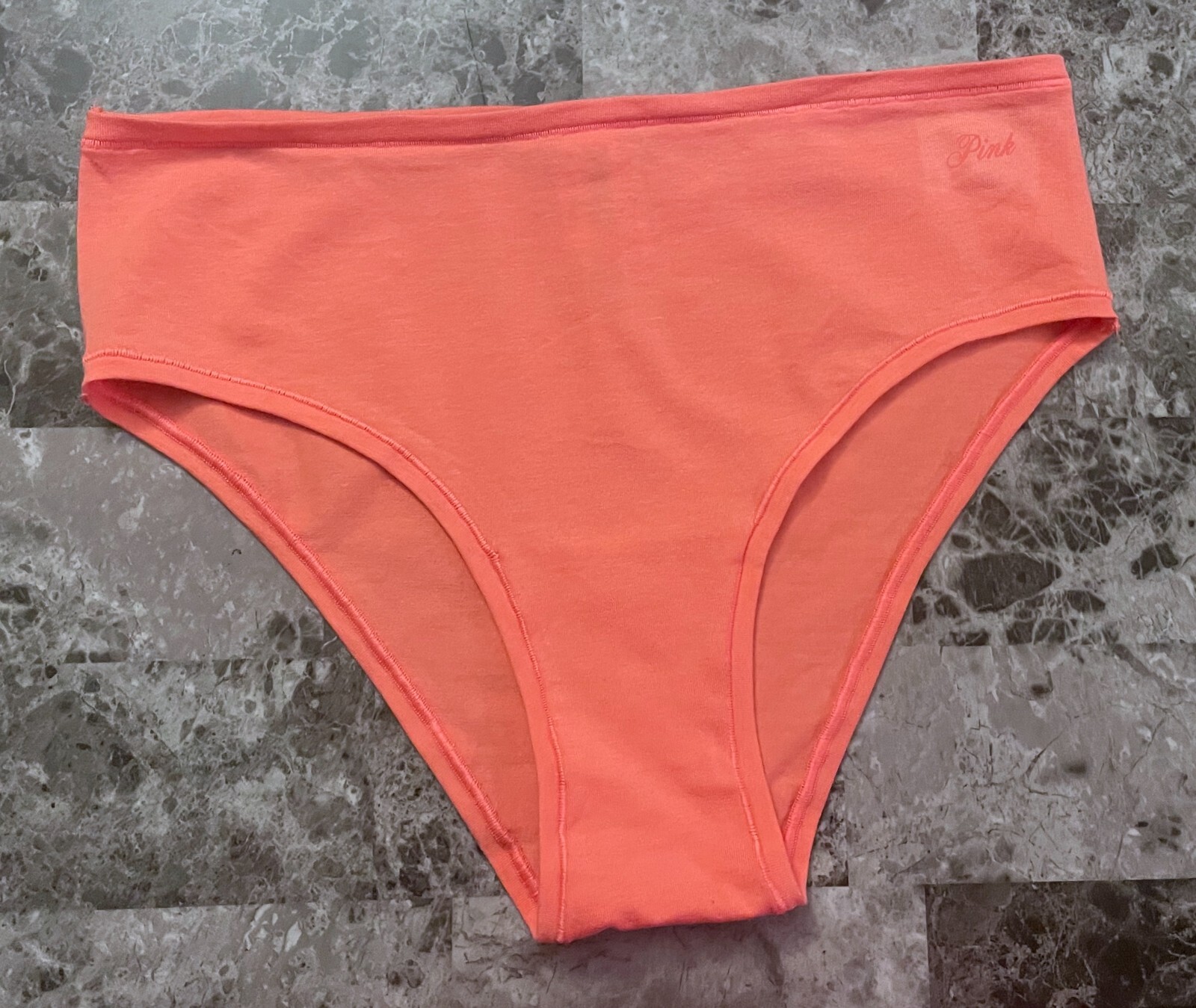 NWT VICTORIA’S SECRET PINK XL CORAL COTTON MODAL BLEND THIN CHEEKY PANTIES