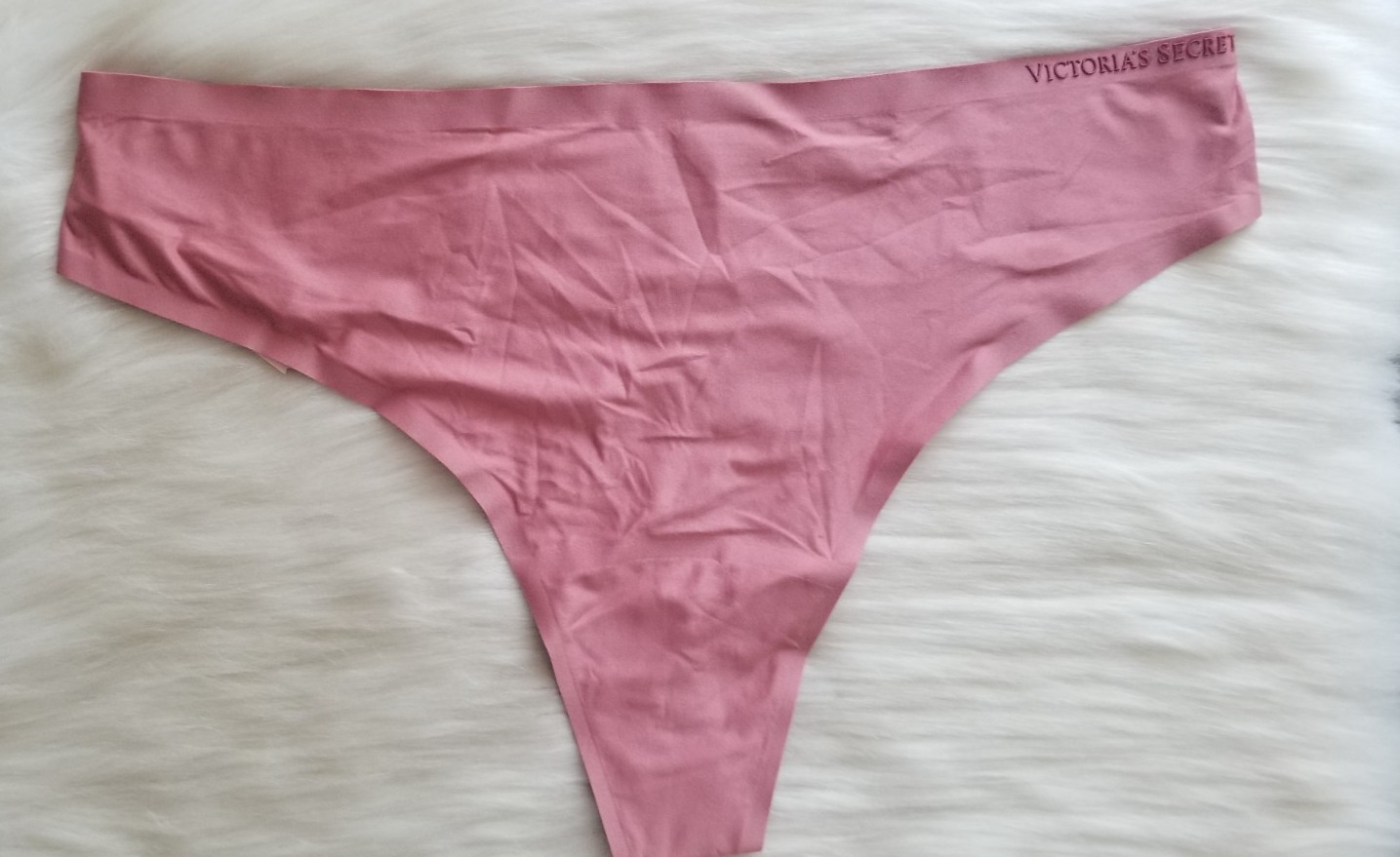 VICTORIA’S SECRET FLEX MID-RISE THONG PANTY ROSE PINK XL BODY BY VICTORIA NWT