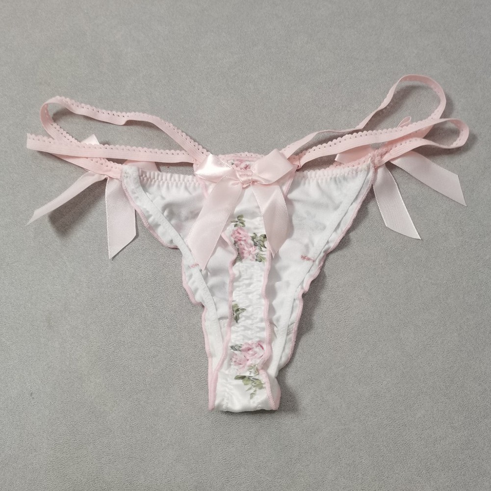 Sweety Satin Gstring Thong Underwear for Cute Girls with Ruffle Detail
