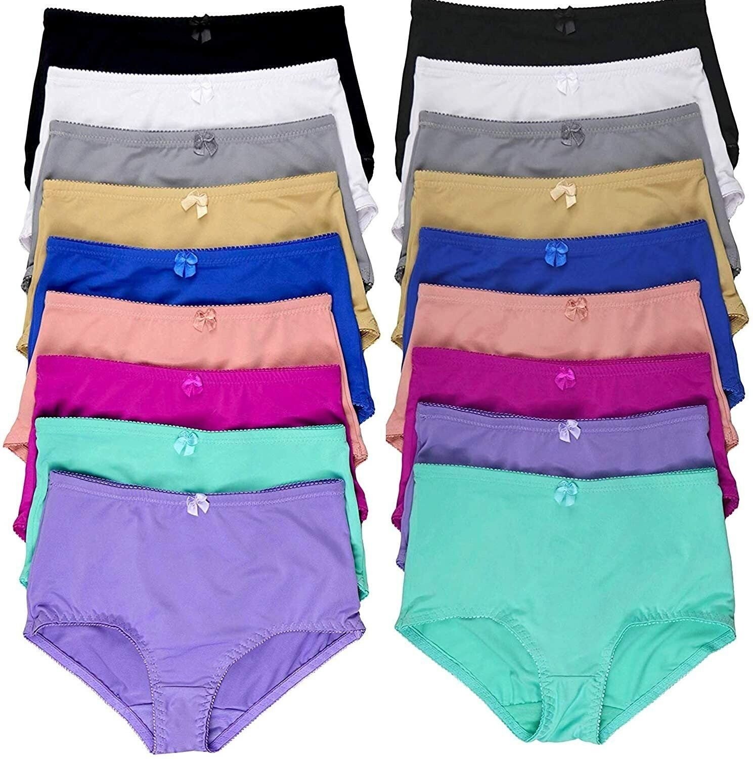 ToBeInStyle Women’s 6 Pack High Rise Exquisite Lace Leg Opening Design Briefs