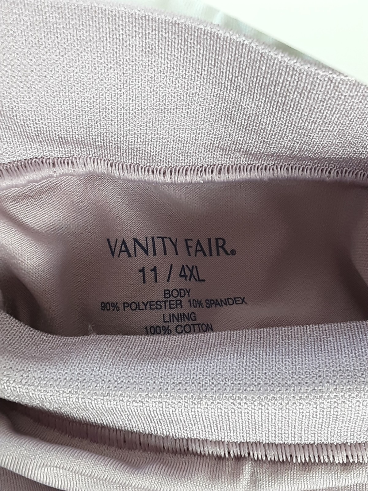NEW Vanity Fair 4X/11 Hi Cut Brief 360 Comfort 1 Ea White Beige Lavender Soft